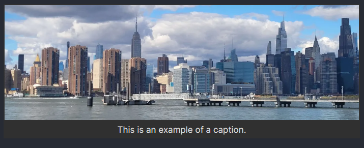 Example of the usage of the Image Captions community plugin in Obsidian.